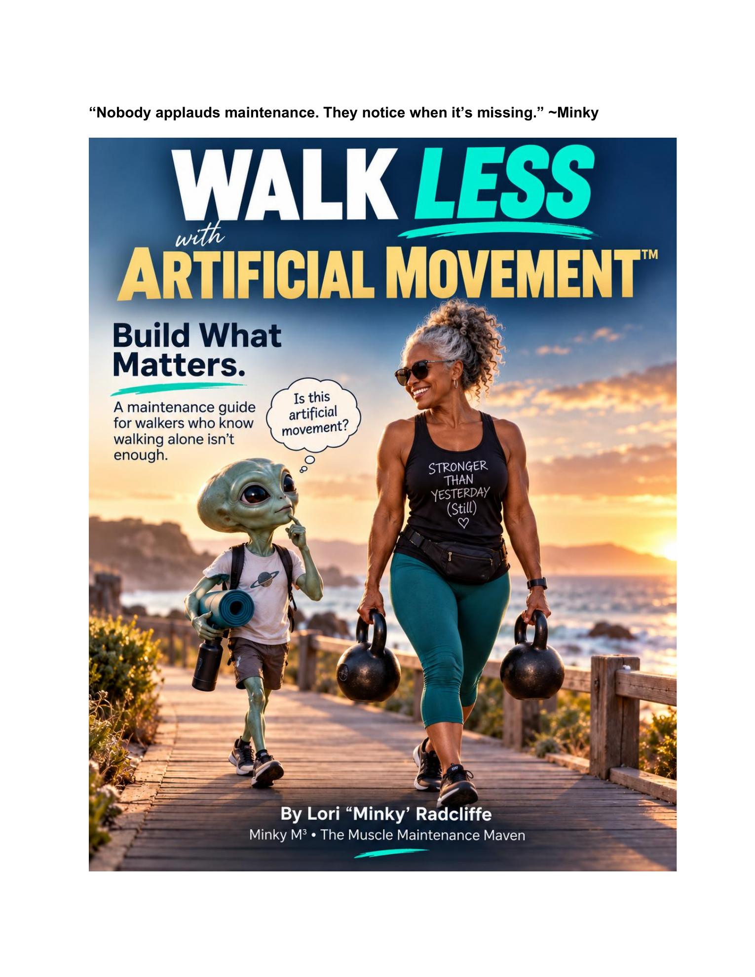 Cover of Walk Less with Artificial Movement™, Minky's free booklet